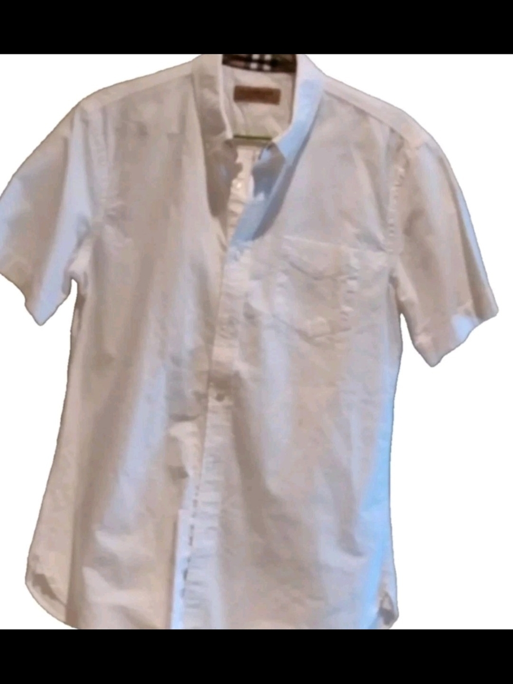 Burberry London Mens M Strech White Cotton Shirt... Like New